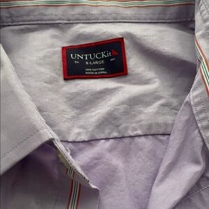 UNTUCKit Men's Light Purple Casual Shirt